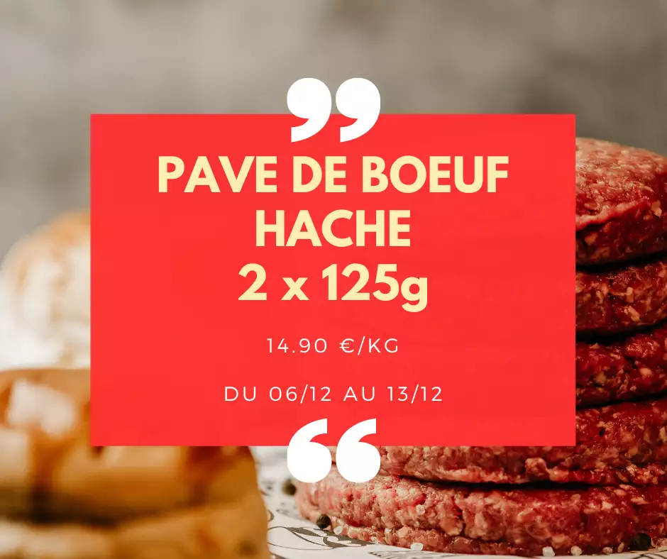 Pavés de bœuf haché - 2 x 125g