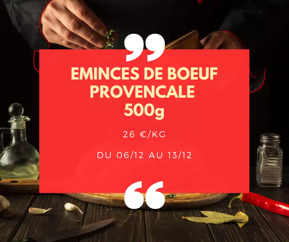 Emincés de bœuf à la provençale - 500g