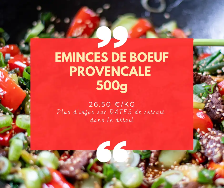Emincés de bœuf à la provençale - 500g