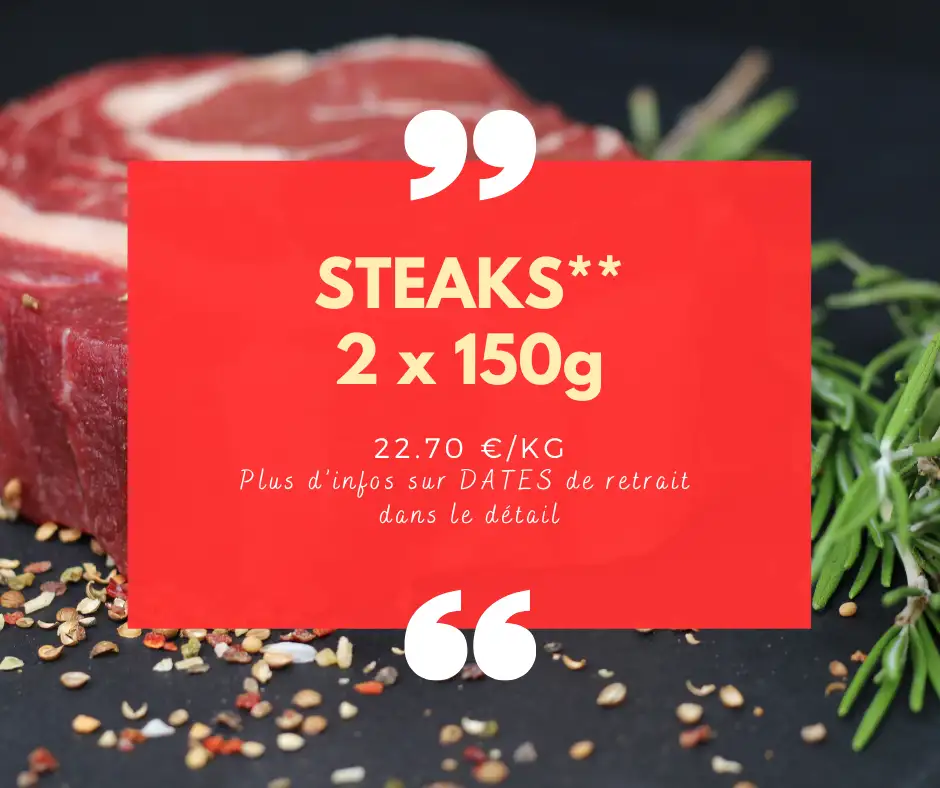 Steaks ** - 2 x 150g