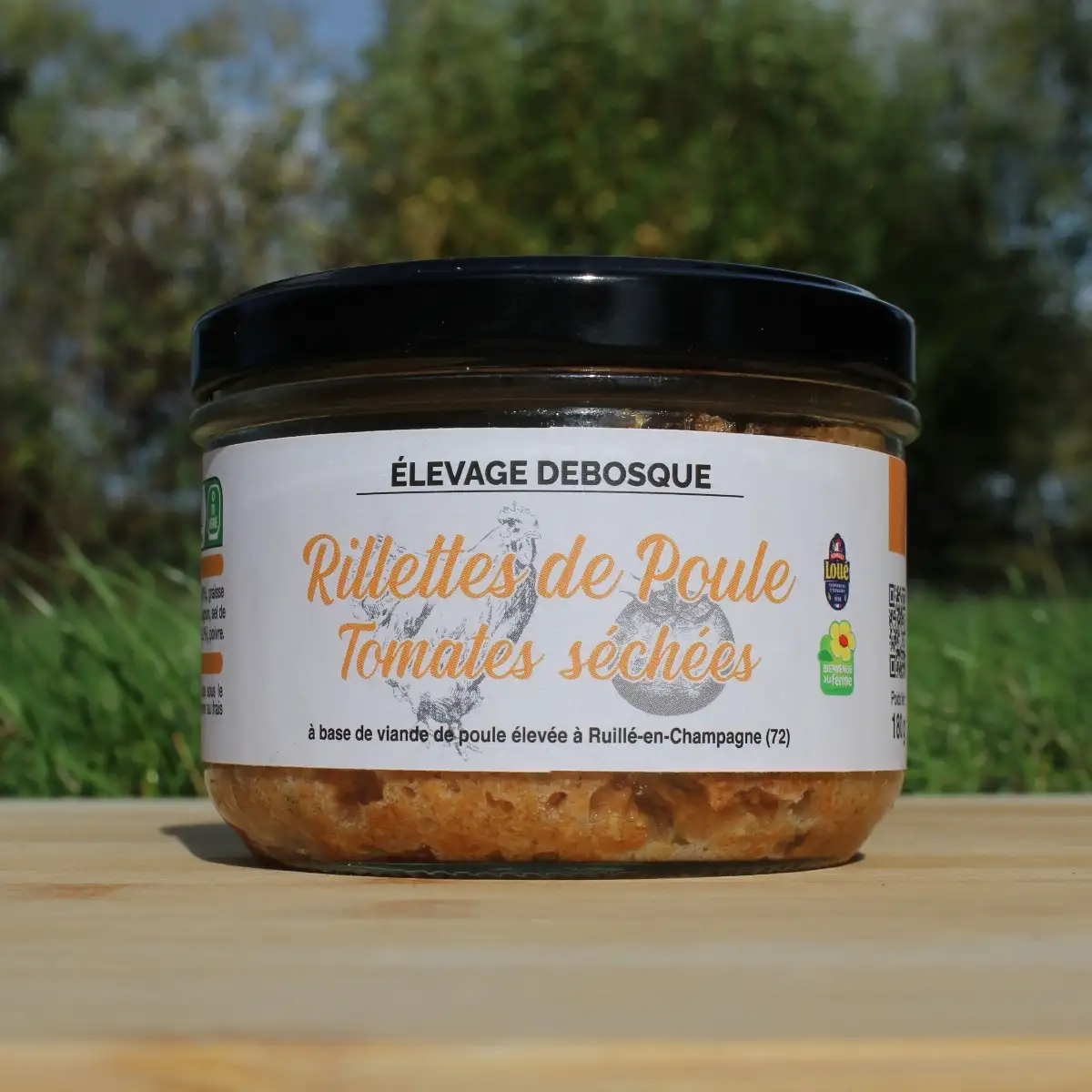 Rillettes de poule - Tomate Séchée - 180g