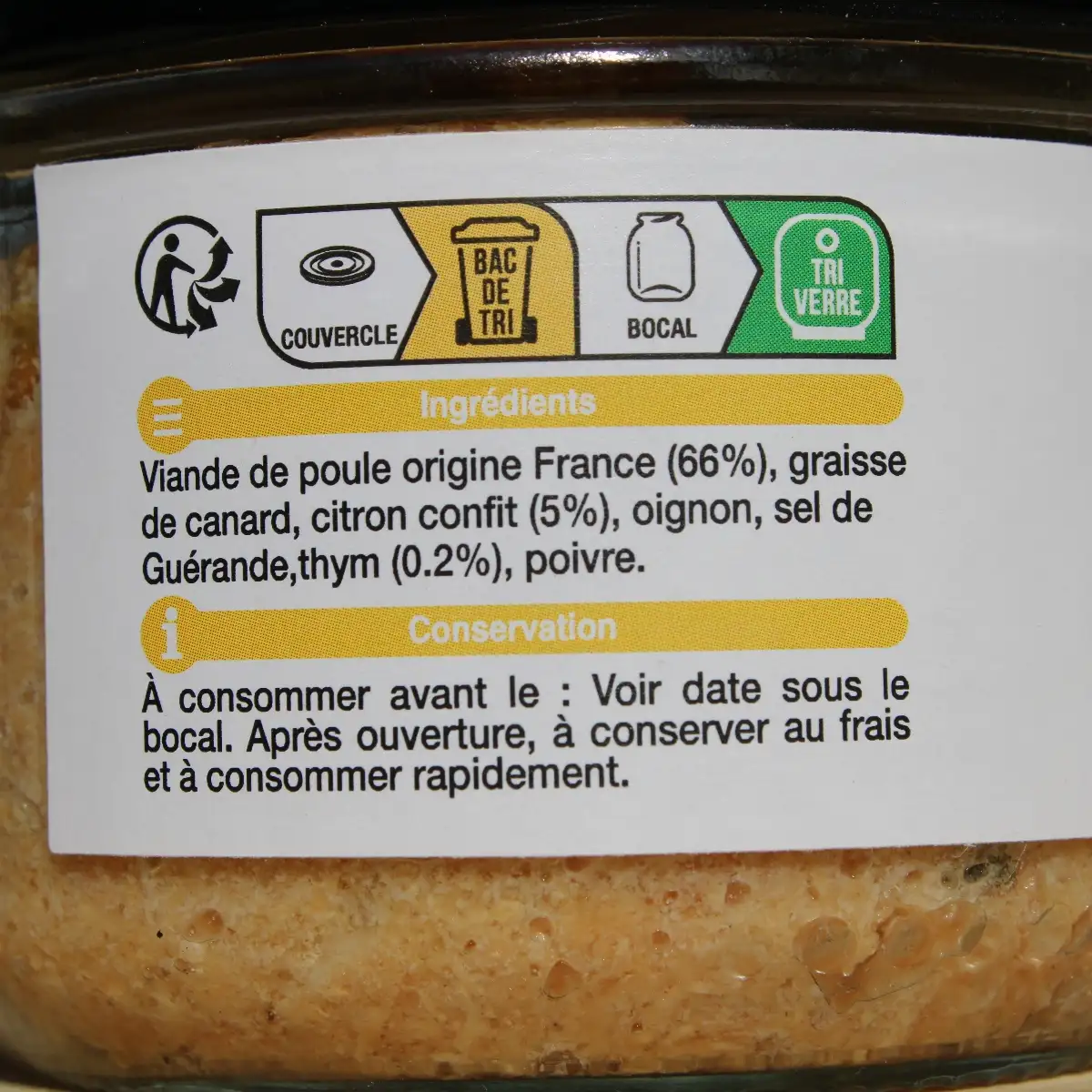 Rillettes de Poule - Citron et Thym - 180g